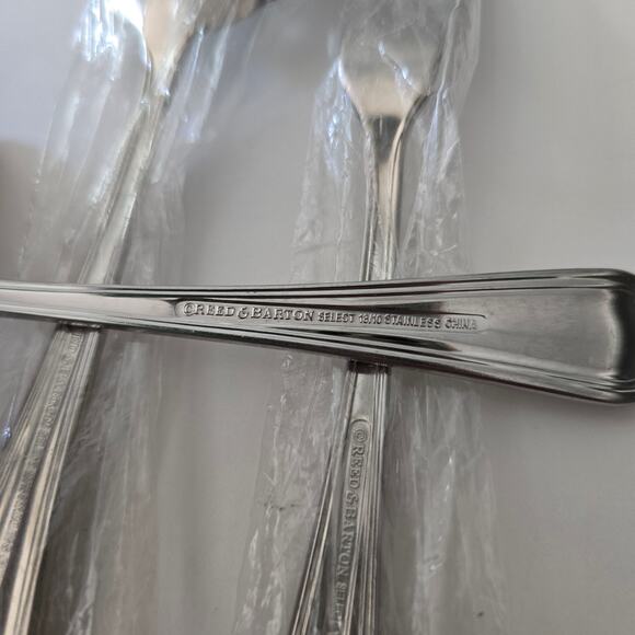 NOS Reed & Barton WOODBURY Butter Knife Sugar and Teaspoon Stainless Flatware - Picture 4 of 5